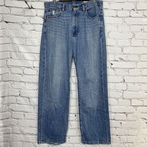 Vintage Polo Jeans Co Ralph Lauren Thompson Loose Jeans Mens 34x33‎ Blue Baggy